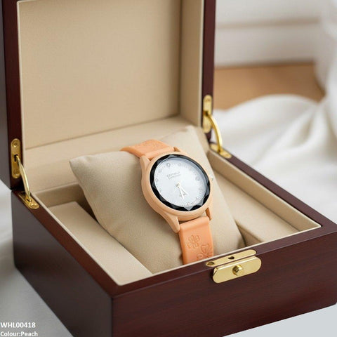 WHL00418 IWA Flower Rubber Strap Women's Watch - WHL