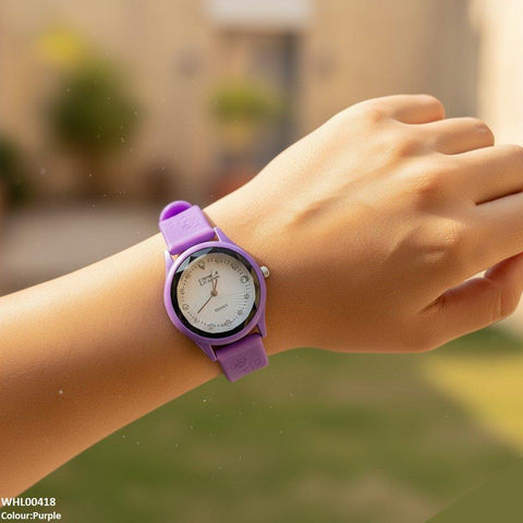 WHL00418 IWA Flower Rubber Strap Women's Watch - WHL