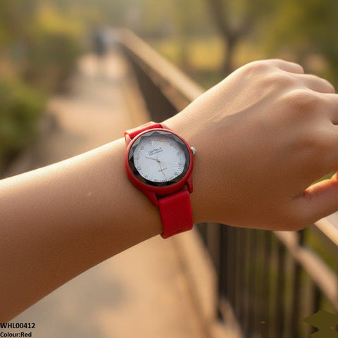 WHL00418 IWA Flower Rubber Strap Women's Watch - WHL