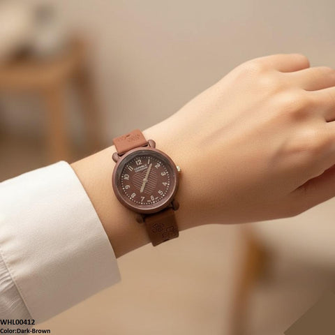 WHL00412 IWA Heart Dial Rubber Strap Women's Watch - WHL