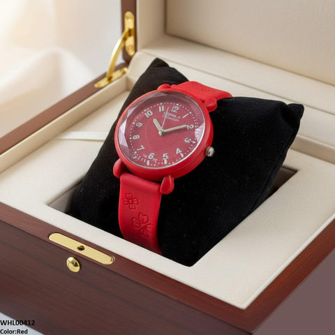 WHL00412 IWA Heart Dial Rubber Strap Women's Watch - WHL