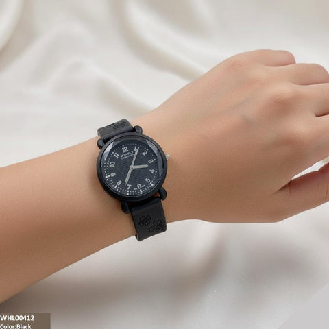 WHL00412 IWA Heart Dial Rubber Strap Women's Watch - WHL