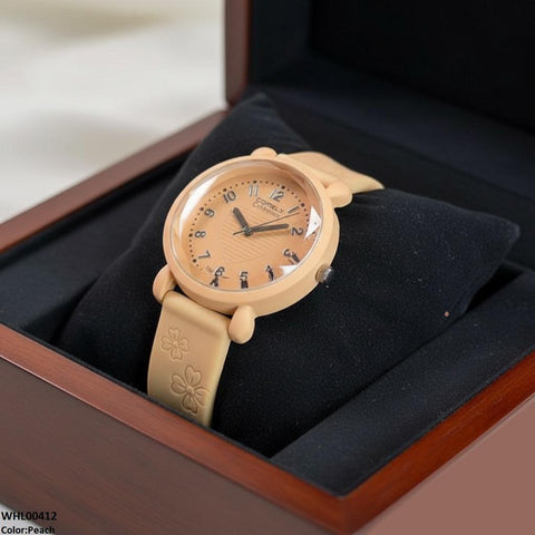 WHL00412 IWA Heart Dial Rubber Strap Women's Watch - WHL