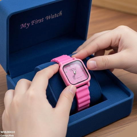 WHL00410 IWA Square Mini Box Dial Rubber Strap Women's Watch - WHL