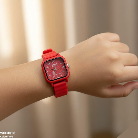 WHL00410 IWA Square Mini Box Dial Rubber Strap Women's Watch - WHL