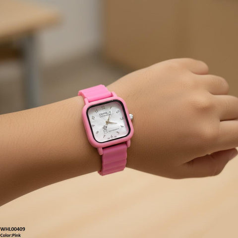 WHL00409 IWA Mini Square Dial Rubber Strap Women's Watch - WHL