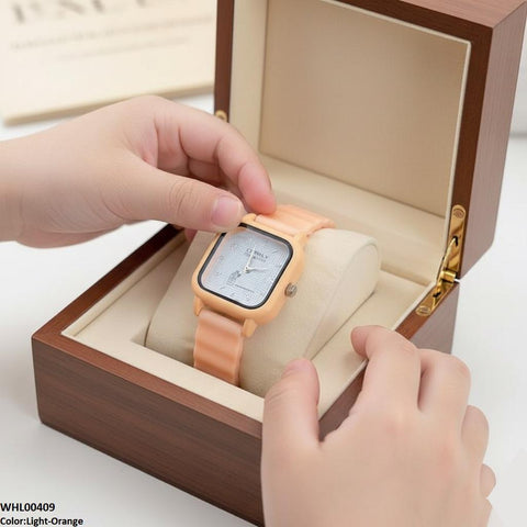 WHL00409 IWA Mini Square Dial Rubber Strap Women's Watch - WHL