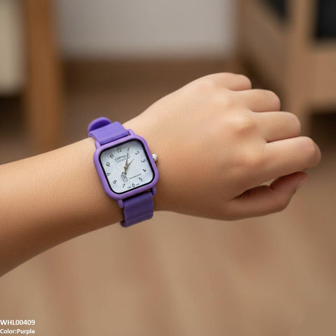 WHL00409 IWA Mini Square Dial Rubber Strap Women's Watch - WHL