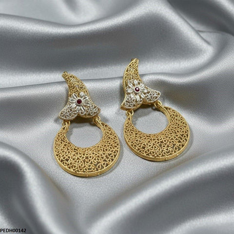PEDH00142 MZM Moon Drop  Earrings - PEDH