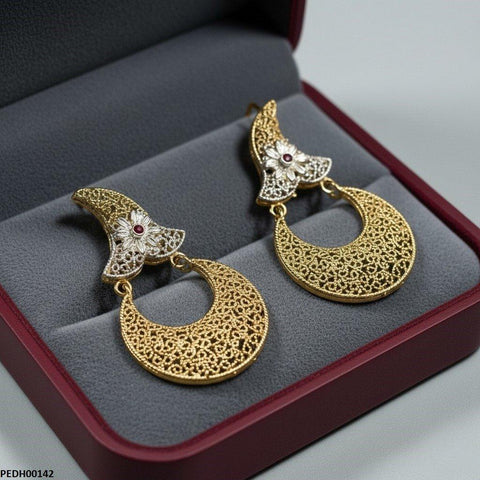 PEDH00142 MZM Moon Drop  Earrings - PEDH