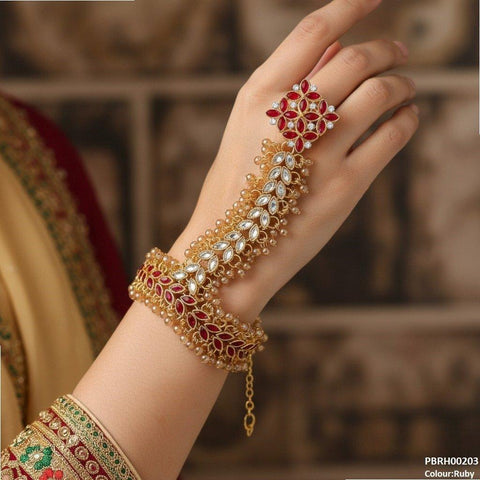 PBRH00203 FRN Flower  Angla Bracelet Adjustable - PBRH