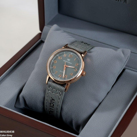 WHL00438 BWS Round Leather Strap Women's Watch - WHL