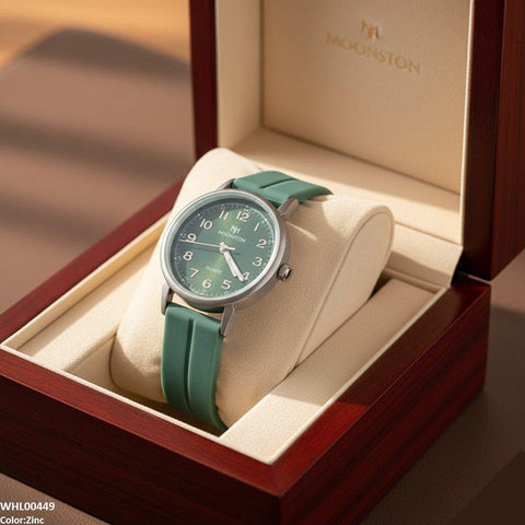 WHL00449  BWS Grey Bezel  Magnetic Rubber Strap Women's Watch - WHL