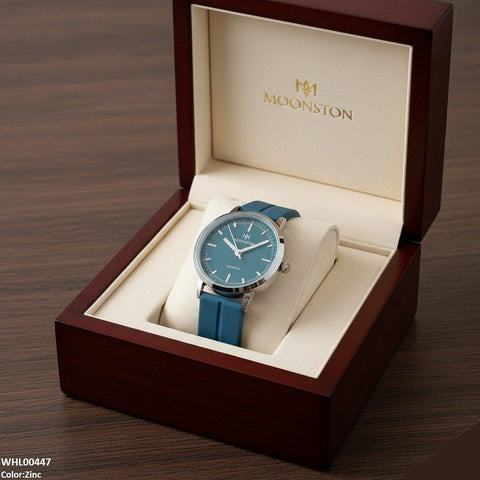 WHL00447 BWS Silver Bezel Magnetic Rubber Strap Women's Watch - WHL