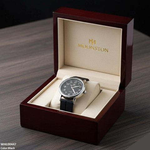 WHL00447 BWS Silver Bezel Magnetic Rubber Strap Women's Watch - WHL