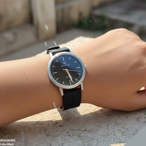 WHL00443 BWS Round Grey Bezel Magnetic Rubber Strap Women's Watch - WHL