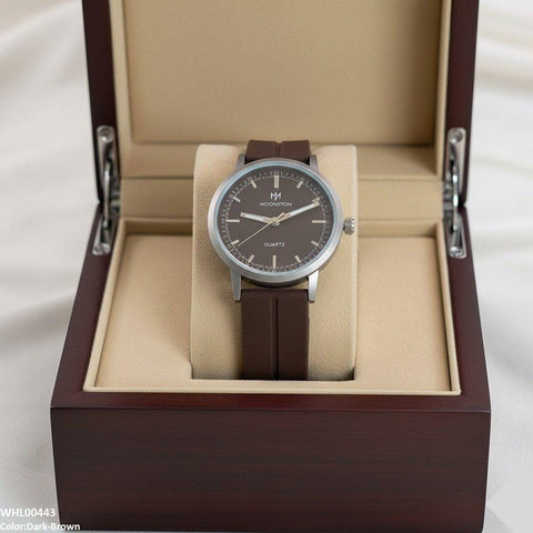 WHL00443 BWS Round Grey Bezel Magnetic Rubber Strap Women's Watch - WHL