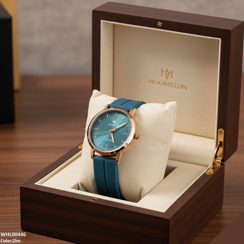 WHL00446 BWS Round Magnetic Rubber Strap Women's Watch - WHL