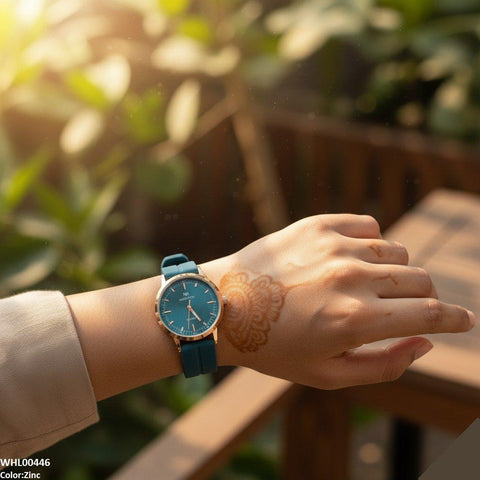 WHL00446 BWS Round Magnetic Rubber Strap Women's Watch - WHL