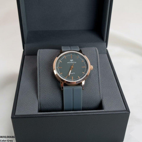 WHL00446 BWS Round Magnetic Rubber Strap Women's Watch - WHL