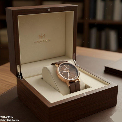 WHL00446 BWS Round Magnetic Rubber Strap Women's Watch - WHL