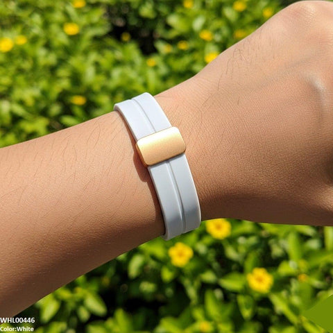 WHL00446 BWS Round Magnetic Rubber Strap Women's Watch - WHL