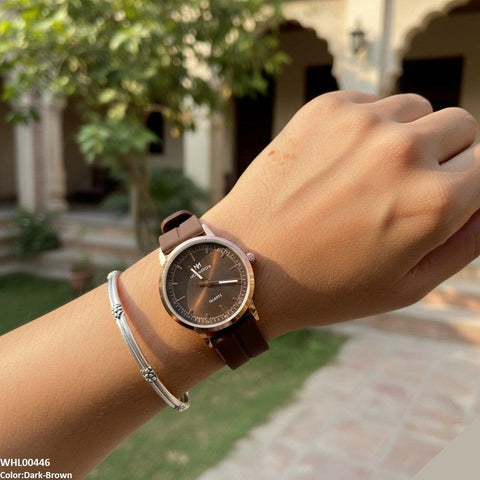 WHL00446 BWS Round Magnetic Rubber Strap Women's Watch - WHL