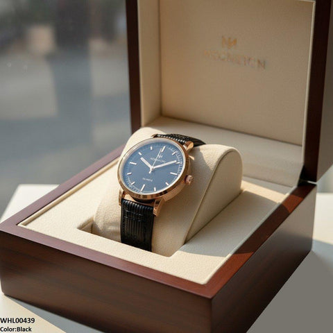 WHL00439 BWS Round Lining Dial Leather Strap Women's Watch - WHL