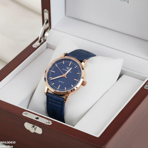 WHL00439 BWS Round Lining Dial Leather Strap Women's Watch - WHL