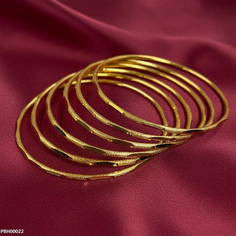 PBH00022 MZM Textured 6 Pics Of Bangles Set - PBH