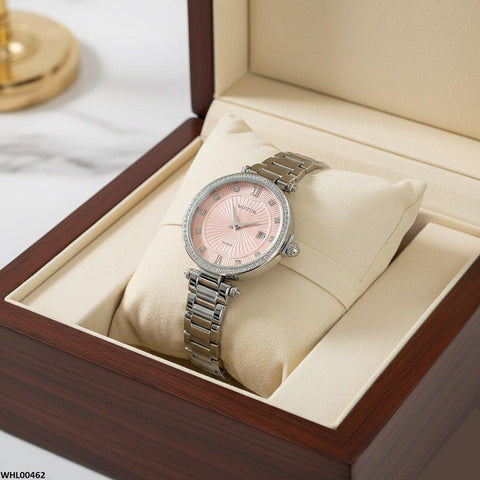 WHL00462  IWA Round Rhinestone Analog Dial Women's Watch - WHL