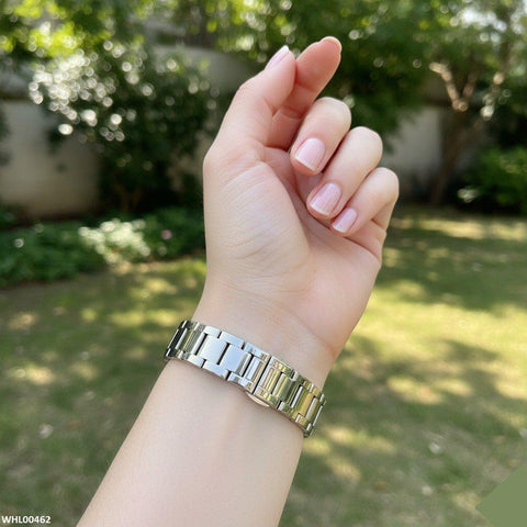 WHL00462  IWA Round Rhinestone Analog Dial Women's Watch - WHL