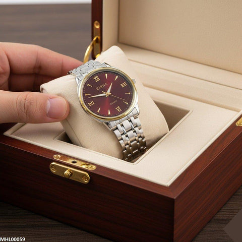 MHL00059 IWA Round Red Dial Men's Watch - MHL