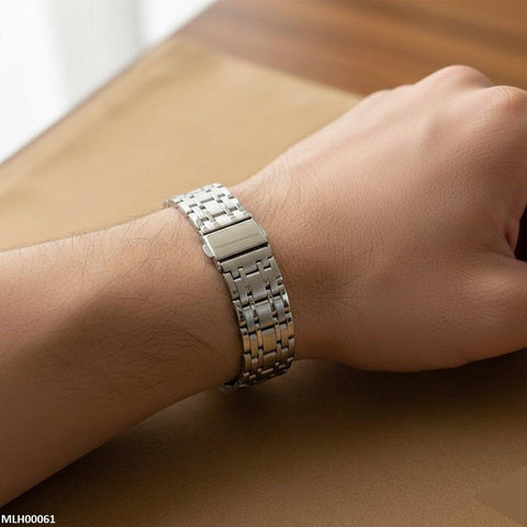 MHL00061 IWA Round Bezel Stone Dial Men's Watch - MHL