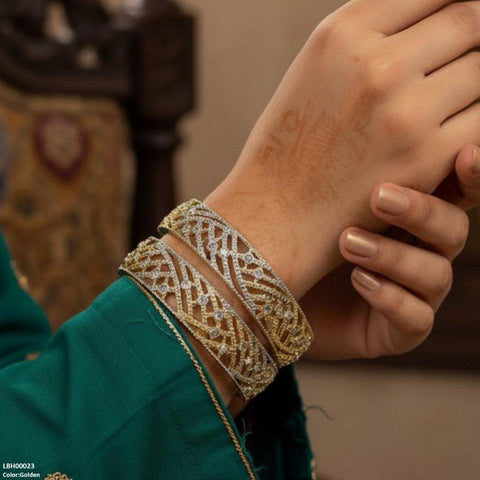 LBH00023 ANI Round Stone Bangle Set - LBH