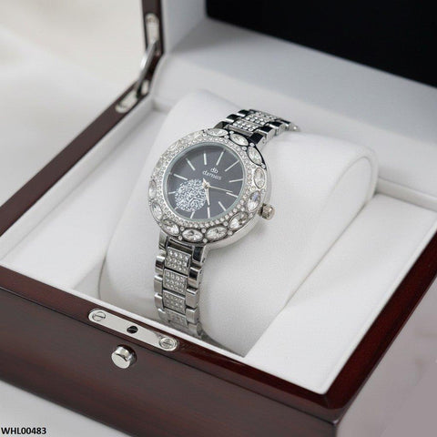 WHL00483 ZWA Round Marquise Stone Bezel Women's Watch - WHL