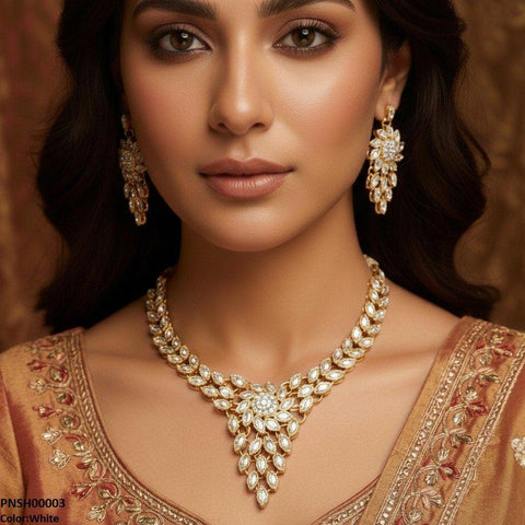 PNSH00003 FRN Marquise Necklace Set - PNSH