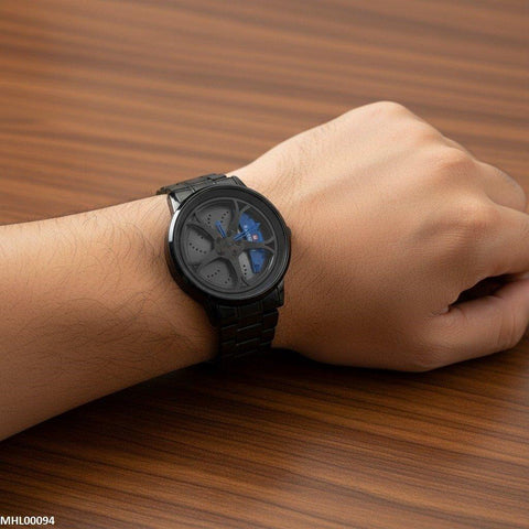 MHL00094 HWR Round Car Wheel Rim Men's Watch - MHL