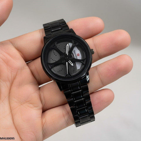 MHL00095 HWR Round Car Wheel Rim Men's Watch - MHL