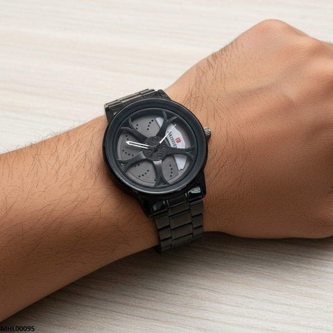 MHL00095 HWR Round Car Wheel Rim Men's Watch - MHL