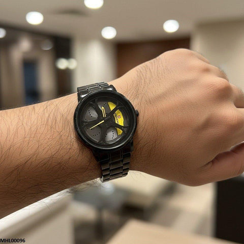 MHL00096 HWR Round Car Wheel Rim Men's Watch - MHL