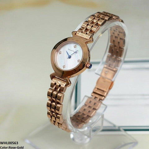 WHL00563 HWR Round Stone Dial Women's Watch - WHL