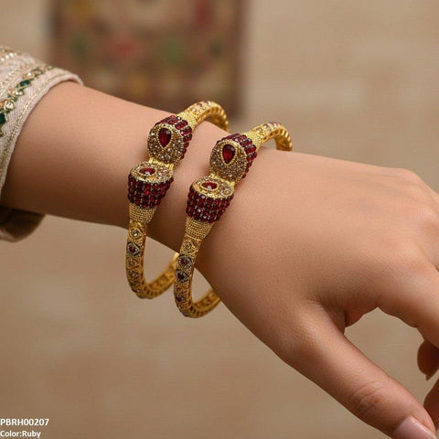 PBRH00207 MZM Tear Stone Bangle Set - PBRH