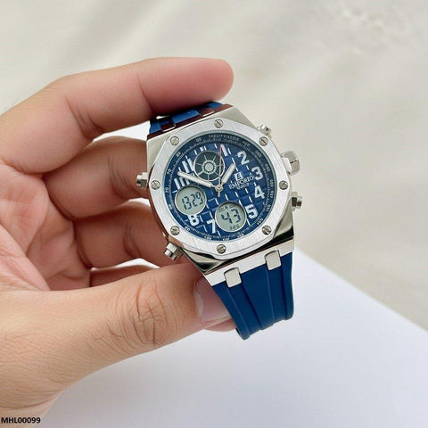 MHL00099 HWR Blue Dial Stainless-Steel Men's Watch - MHL