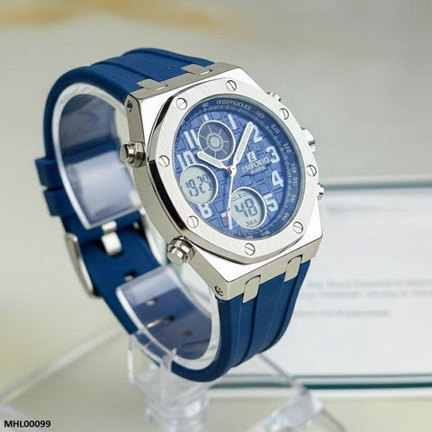 MHL00099 HWR Blue Dial Stainless-Steel Men's Watch - MHL