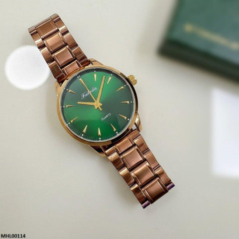 MHL00114 HWR Round Green Dial Men's Watch - MHL