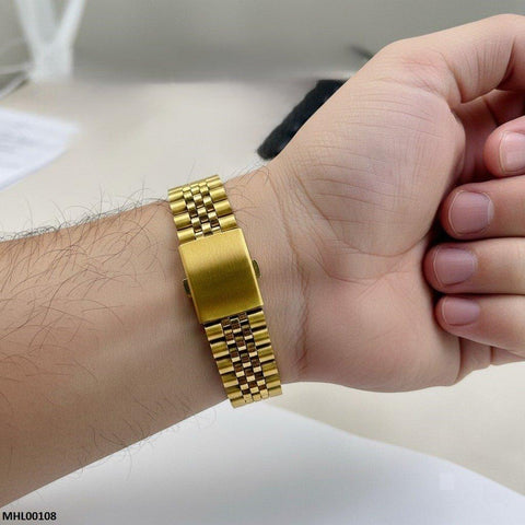 MHL00108 HWR Round Black Dial Men's Watch - MHL