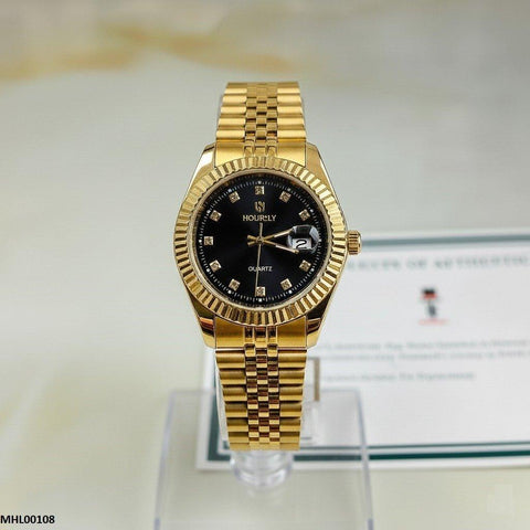 MHL00108 HWR Round Black Dial Men's Watch - MHL