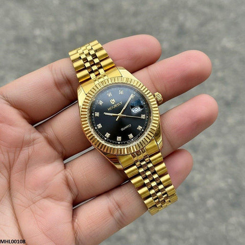 MHL00108 HWR Round Black Dial Men's Watch - MHL