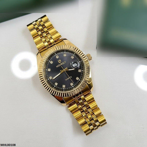 MHL00108 HWR Round Black Dial Men's Watch - MHL